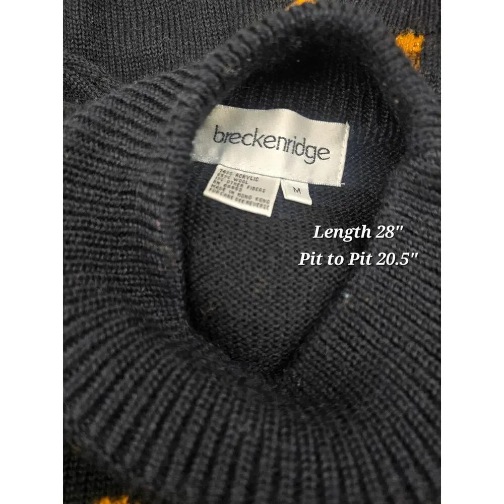 Vintage 90s Whimsigoth‎ Avant Garde  Eclectic Breckenridge Mockneck Crown Jewels